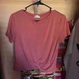 Knotted Cropped T-Shirt